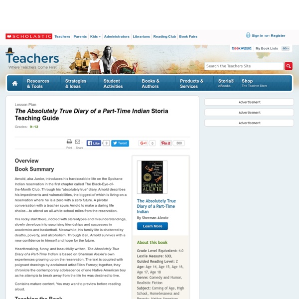 The Absolutely True Diary of a Part-Time Indian Storia Teaching Guide