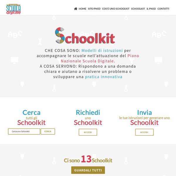 Home ~ Schoolkit - accompagnamento innovativo del PNSD