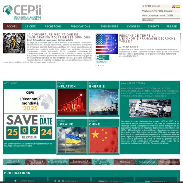 CEPII - Recherche et expertise sur l'économie mondiale