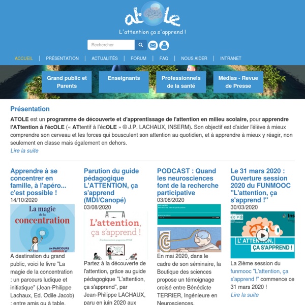 Projet Atole - L'attention, ça s'apprend