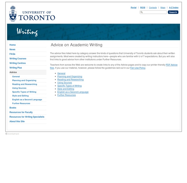 Advice on Academic Writing