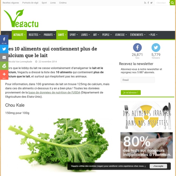Ces 10 aliments qui contiennent plus de calcium que le lait
