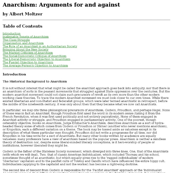 Anarchism: For & Against