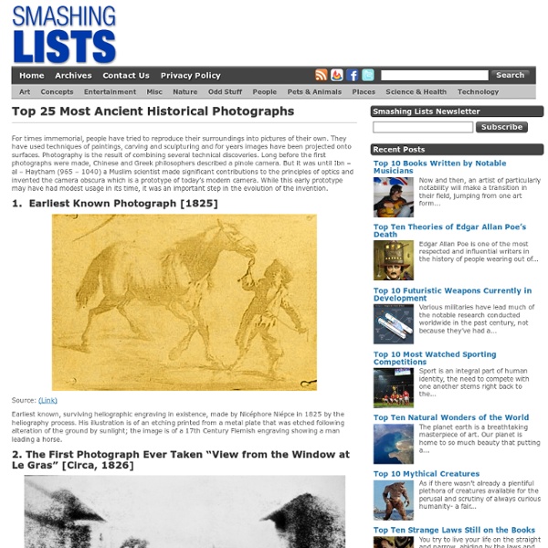Top 25 Most Ancient Historical Photographs