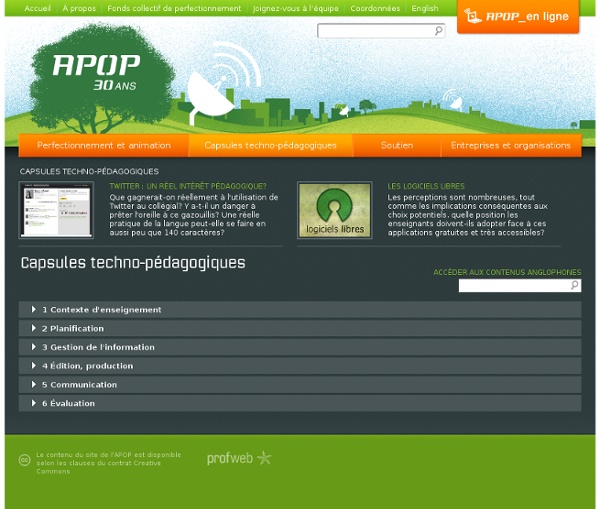 Association pour les applications pédagogiques de l'ordinateur au postsecondaire : Gestion des pages HTML
