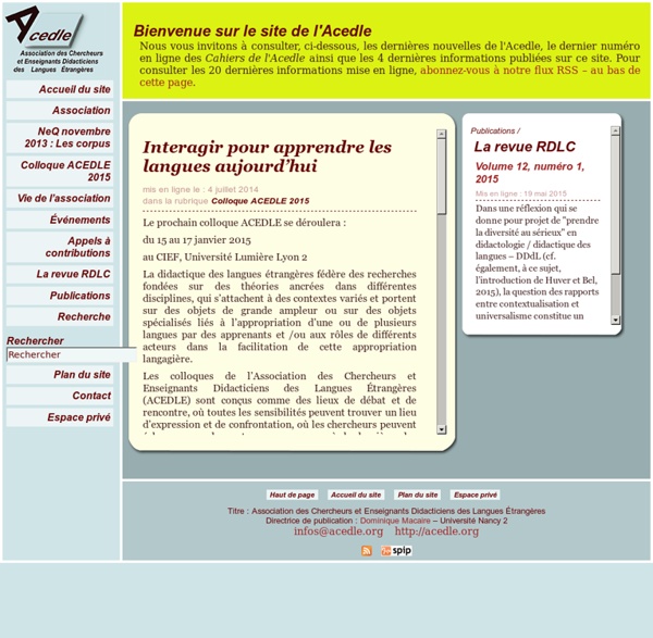 Association des Chercheurs et Enseignants Didacticiens des Langues Étrangères