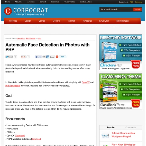 Automatic Face Detection in Photos with PHP – Corpocrat Blog
