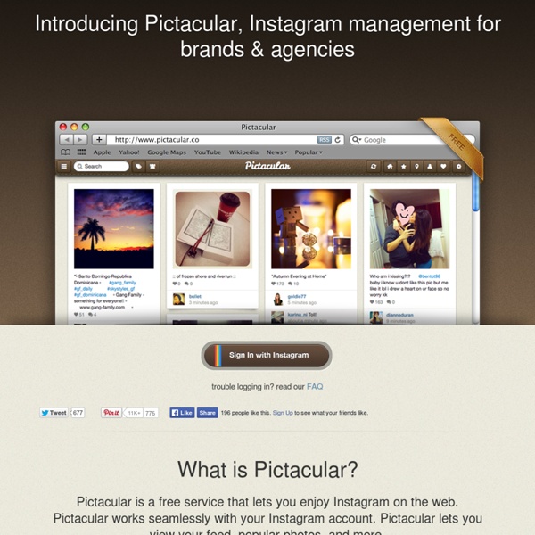Pinstagram - The best way to view Instagram on the web