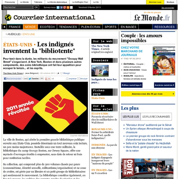 Les indignés inventent la "bibliotente"
