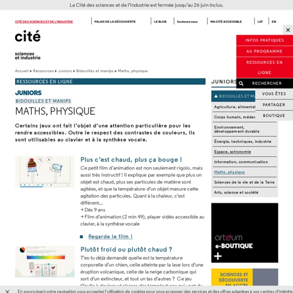 Maths, physique - Bidouilles et manips