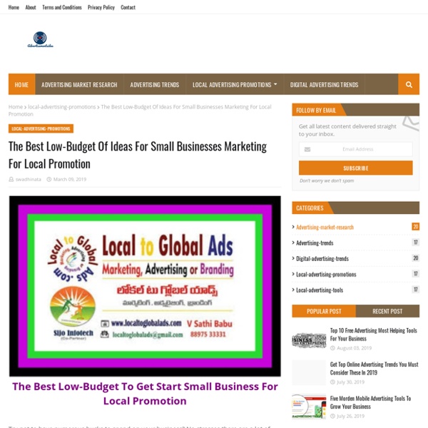 The Best Low-Budget Of Ideas For Small Businesses Marketing For Local Promotion