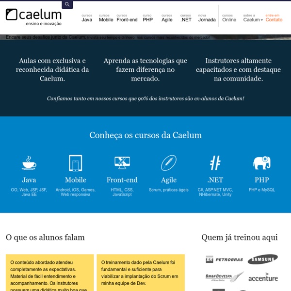 Curso de Java, Scrum, Ruby on Rails, Web