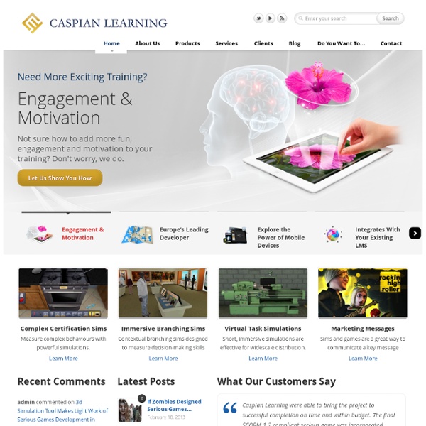 Caspian Learning : Award Winning Serious Games Designer