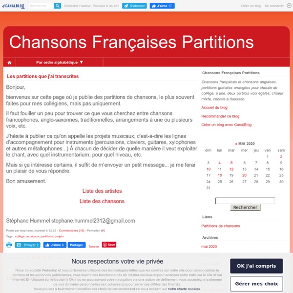Chansons Françaises Partitions