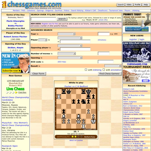 Chess Games Database & Community