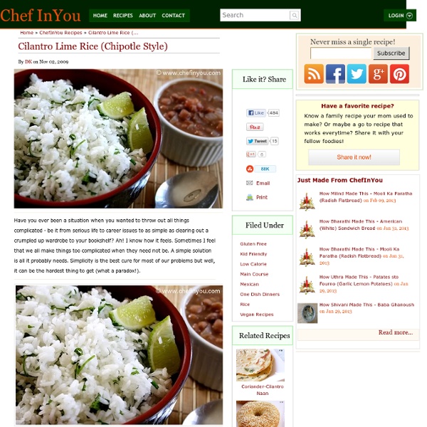 Chipotle style Cilantro Lime Rice Recipe