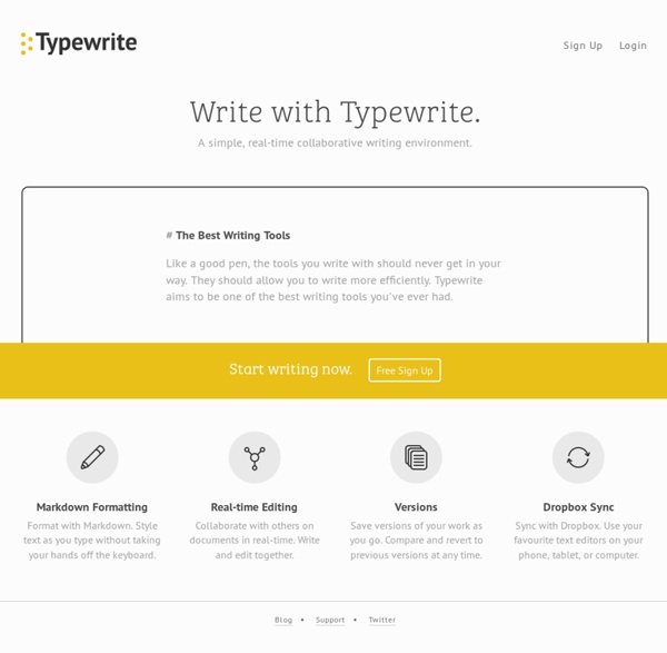 Typewrite - Simple, Real-time Collaborative Writing Environment