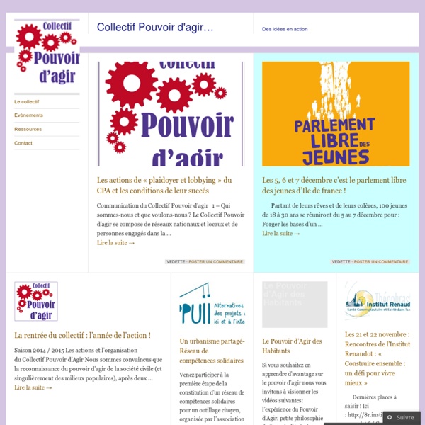 Le site du collectif Pouvoir d'agir
