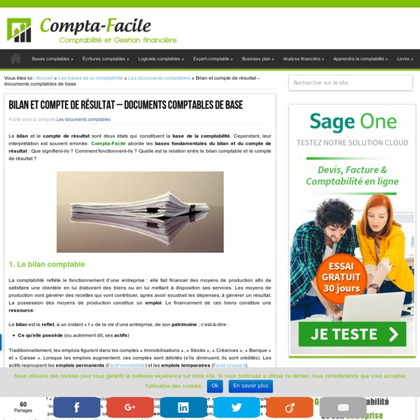 Bilan et compte de résultat : états comptables fondamentaux