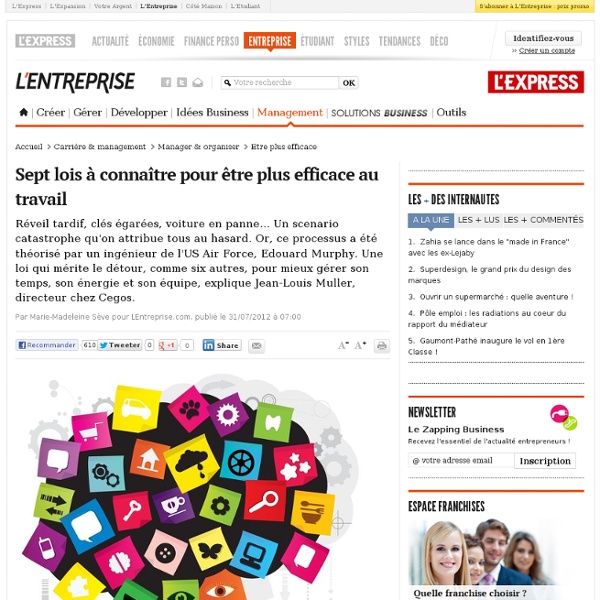 Sept lois à connaître pour être plus efficace au travail