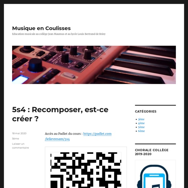 MUSIQUE EN COULISSES