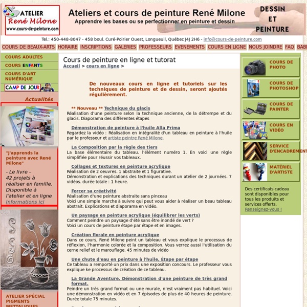 Cours de peinture en ligne gratuit