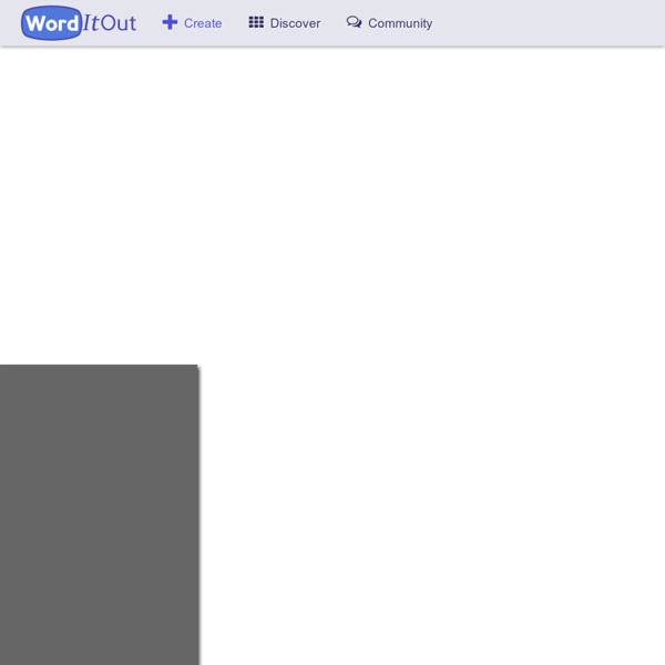 Create word clouds – WordItOut