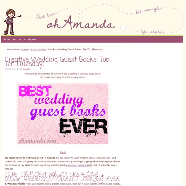 Creative Wedding Guest Books