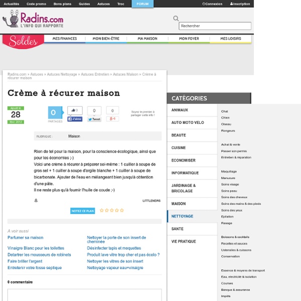 Crème à récurer maison sur Radins.com