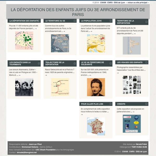 La déportation des enfants juifs du 3e arrondissement de paris