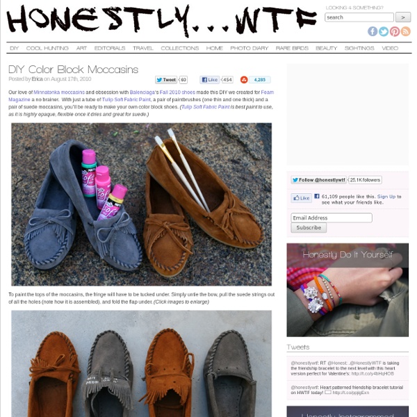 DIY Color Block Moccasins