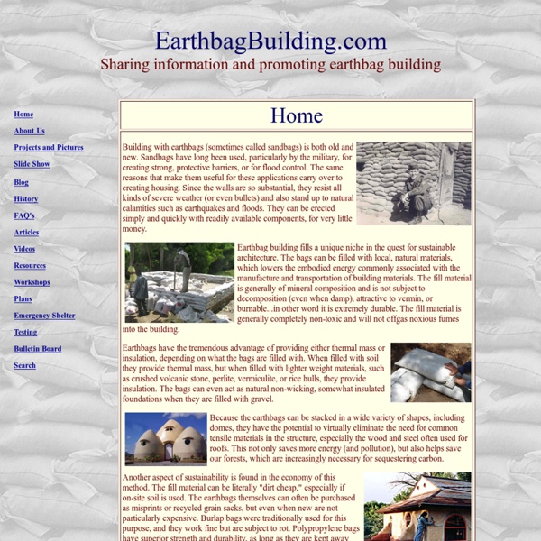 Earthbag Building Index