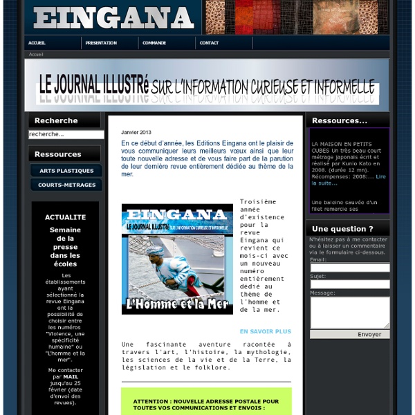 EINGANA, le journal illustre sur l'information curieuse et infomelle