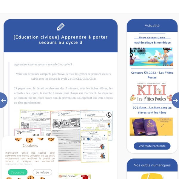[Education civique] Apprendre à porter secours au cycle 3