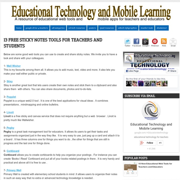 13 Free Sticky Notes Tools for Teachers and Students