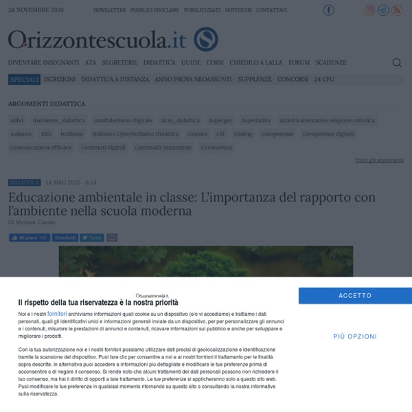 Educazione ambientale in classe: L’importanza del rapporto con l’ambiente nella scuola moderna - Orizzonte Scuola Notizie