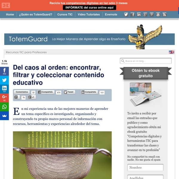 Del caos al orden: encontrar, filtrar y coleccionar contenido educativo
