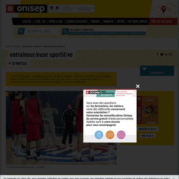 Entraîneur sportif / entraîneuse sportive