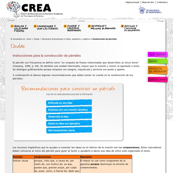 Centro de Recursos para la Escritura Académica del Tecnológico de Monterrey