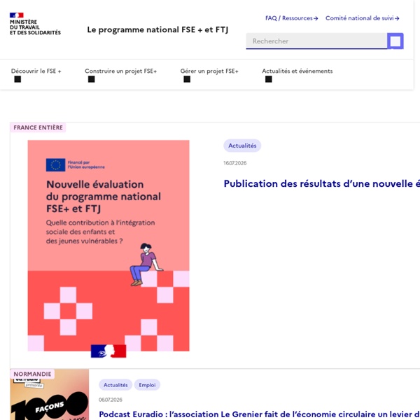 FSE - Fonds Social Européen en France