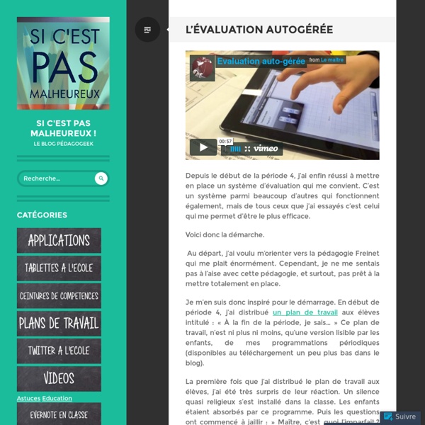 L’évaluation autogérée