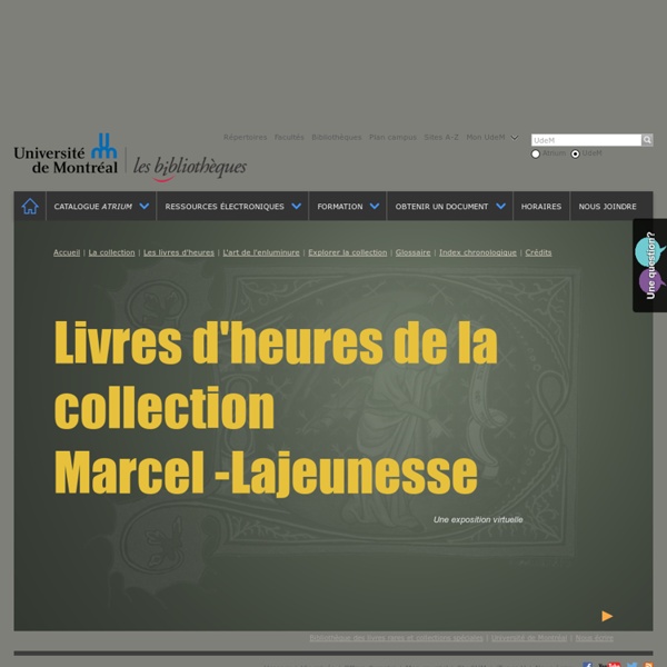 Exposition Livres d'heures de la collection Marcel Lajeunesse