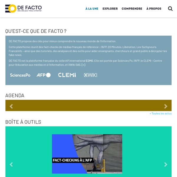 DE FACTO - Des clés pour mieux s'informer