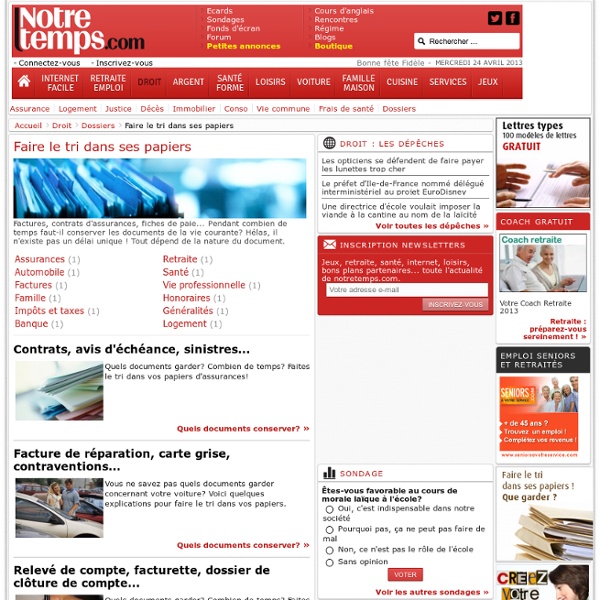 Faire le tri dans ses papiers