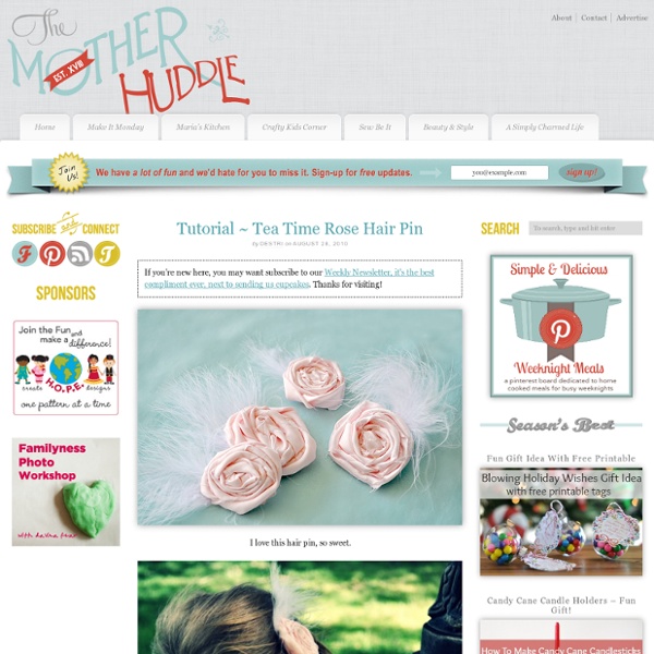 Rose and Feather Hair Clip Tutorial