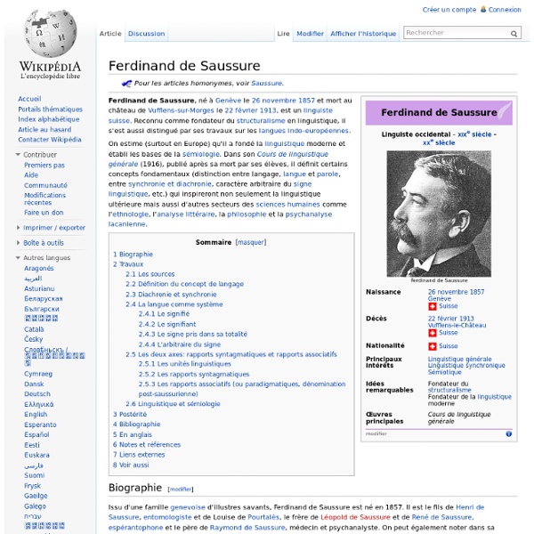Ferdinand de Saussure