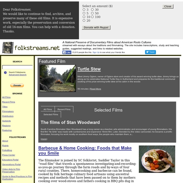 Folkstreams » The Best of American Folklore Films