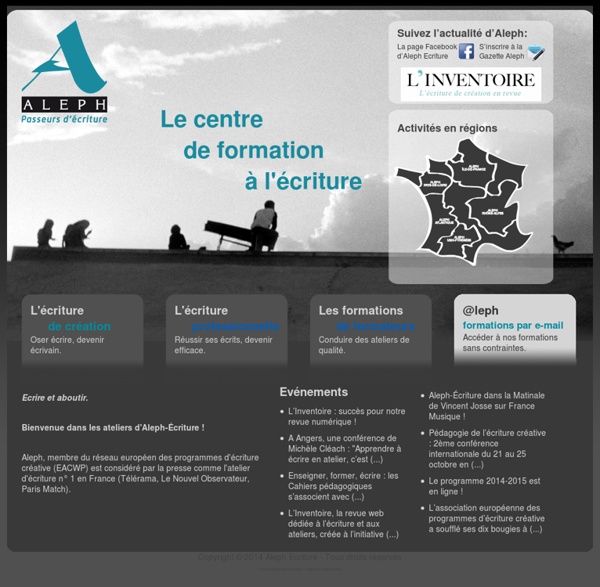 Atelier et stage écriture - formation écriture professionnelle Aleph Ecriture