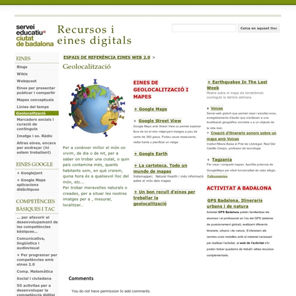 Geolocalització - Recursos i eines digitals