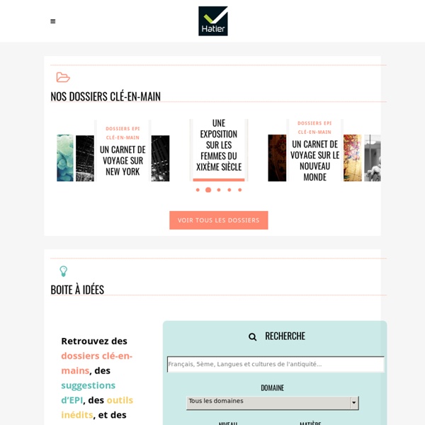 Hatier vous accompagne dans la réforme EPI - Hatier EPI